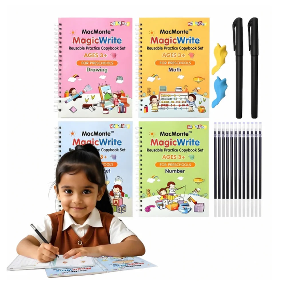 Magic Practice Copybook for Kids — Reusable Handwriting Practice Set 🔥
