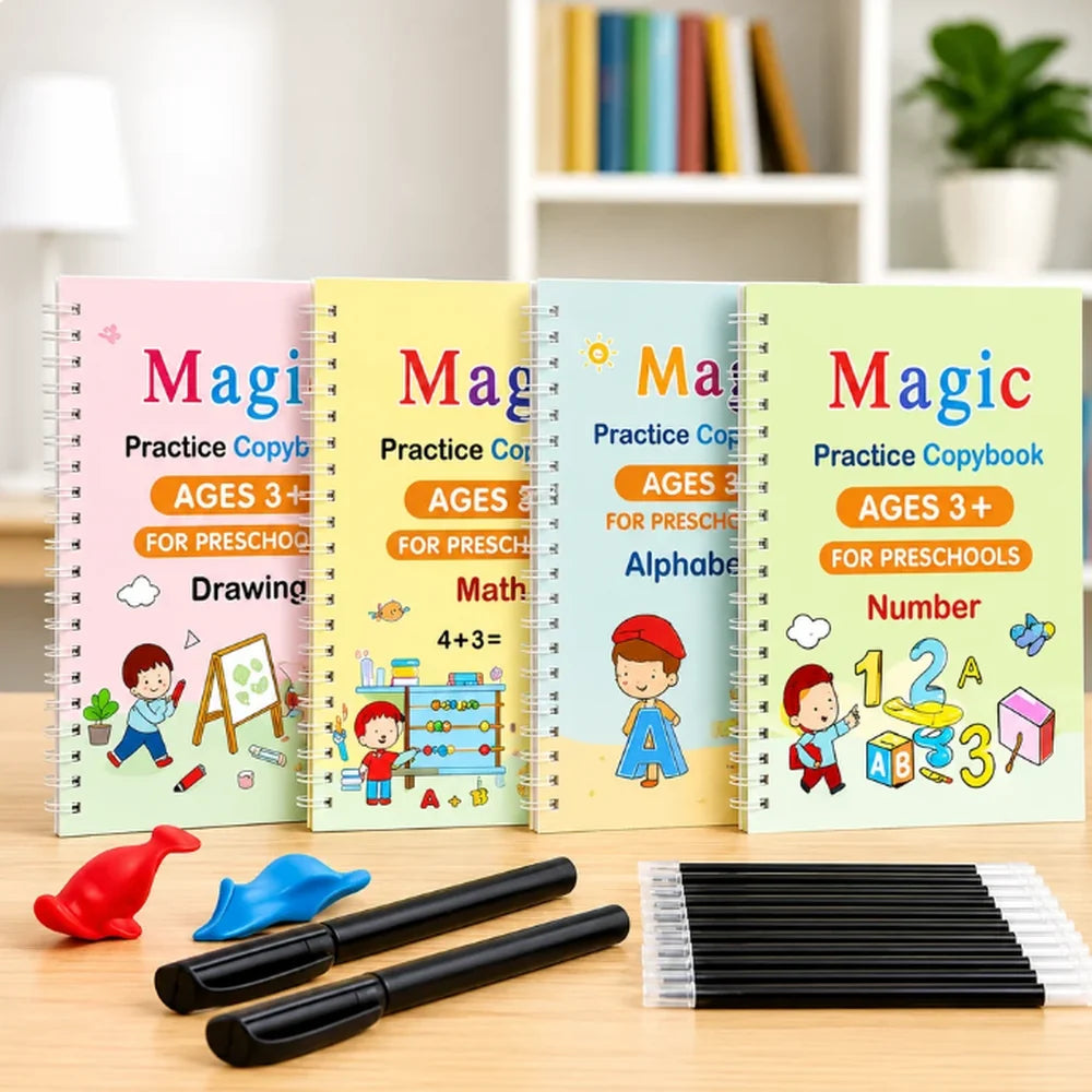 Magic Practice Copybook for Kids — Reusable Handwriting Practice Set 🔥